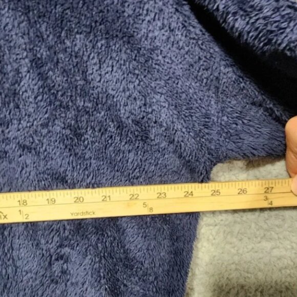 Aerie Women's Relaxed Pullover Navy Blue Terry Cloth Vintage Style Long Sleeve L - Picture 5 of 7